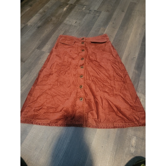 Anthropologie Corduroy Button up skirt size 4 - Picture 2 of 8